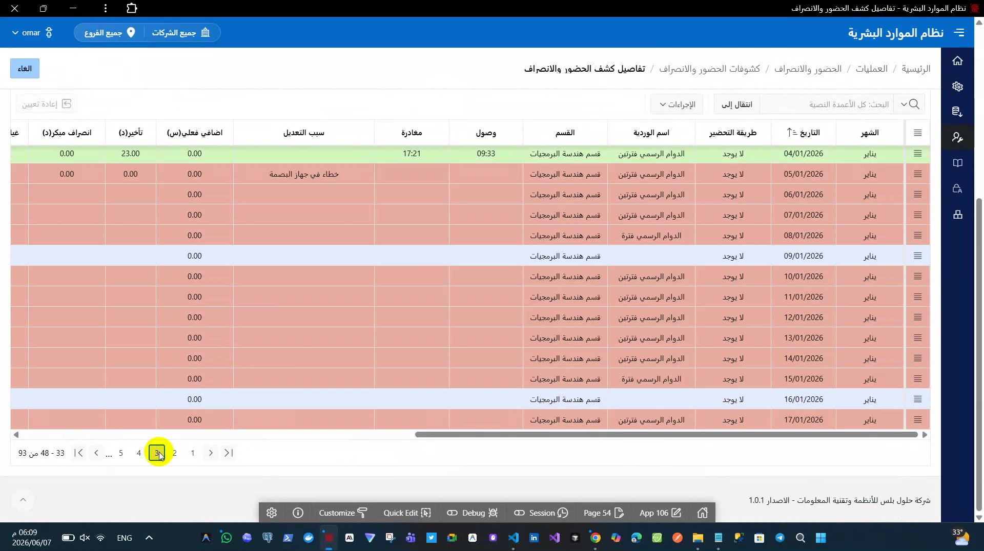 نظام موارد بشرية متعدد المستأجرين والفروع